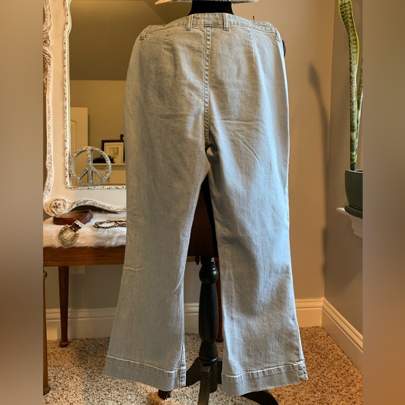 H By Halston Retro Light Wash Denim Jeans Wide Leg Size 4 - Picture 2 of 4